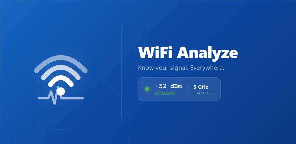 WiFi Analyze — home-network diagnostic app feature graphic